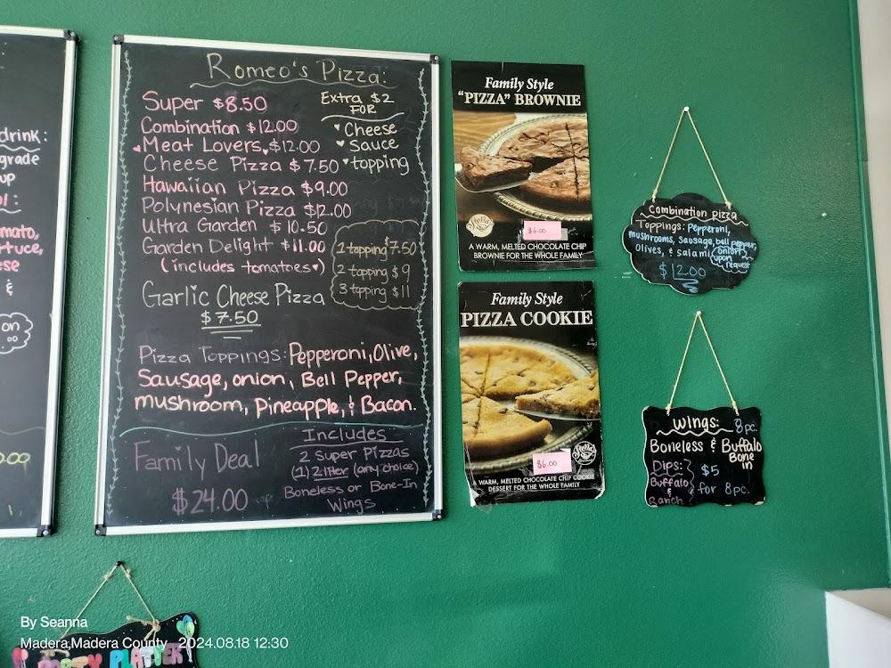 Romeo's Pizza Menu image 2