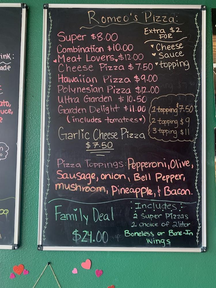 Romeo's Pizza Menu image 3